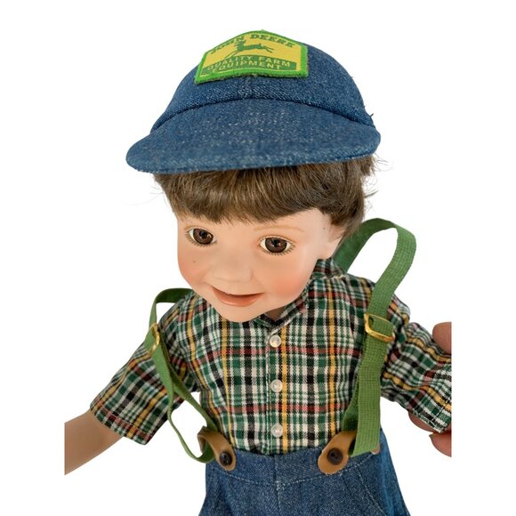 VTG 90s Danbury Mint Americana Farm Porcelain Bendable Dolls Set Of 3 L10133 - Picture 5 of 7